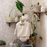 ［mkids］Vest ribbon tie rompers