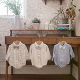 ［mkids］Vest ribbon tie rompers