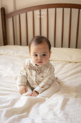 ［mkids］Vest ribbon tie rompers