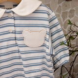 ［mkids］Bear stripe rompers