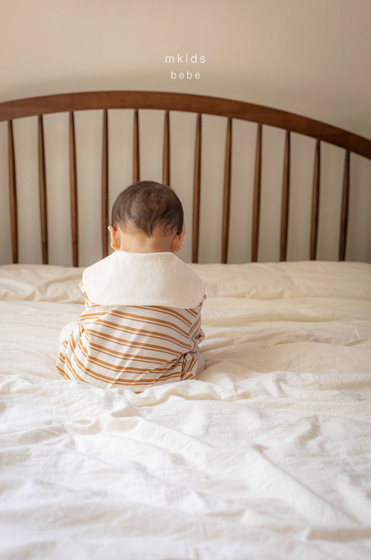 ［mkids］Bear stripe rompers
