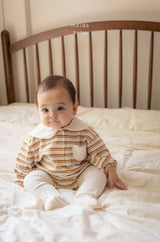 ［mkids］Bear stripe rompers