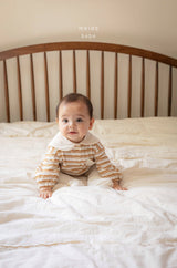 ［mkids］Bear stripe rompers