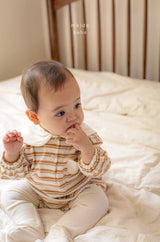 ［mkids］Bear stripe rompers