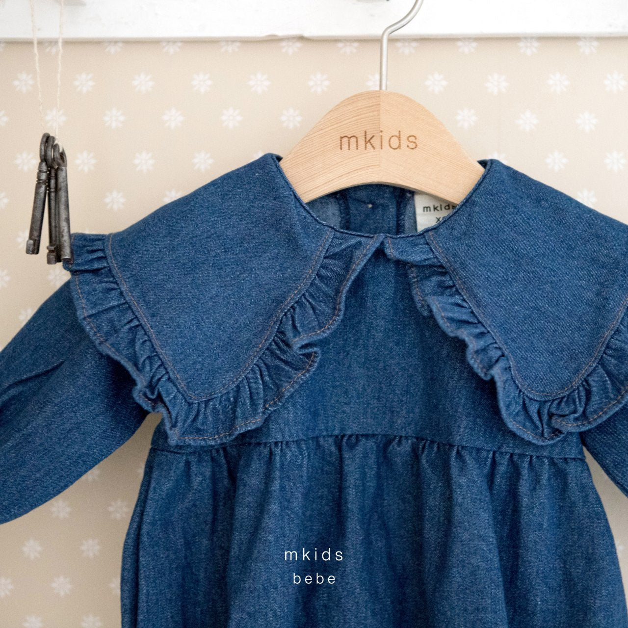 ［mkids］Becky denim rompers