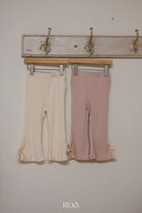［ROA］Bunny lace flare pants