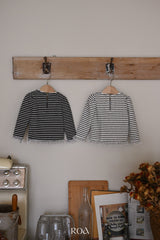 ［ROA］Runa stripe lace tee