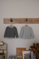 ［ROA］Runa stripe lace tee