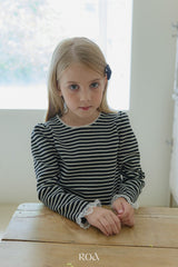 ［ROA］Runa stripe lace tee