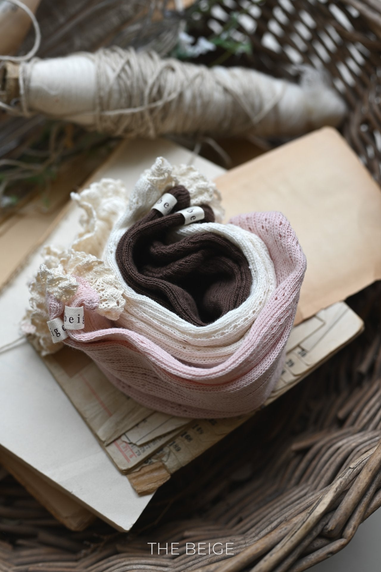 ［The beige］Autumn knee socks (baby)