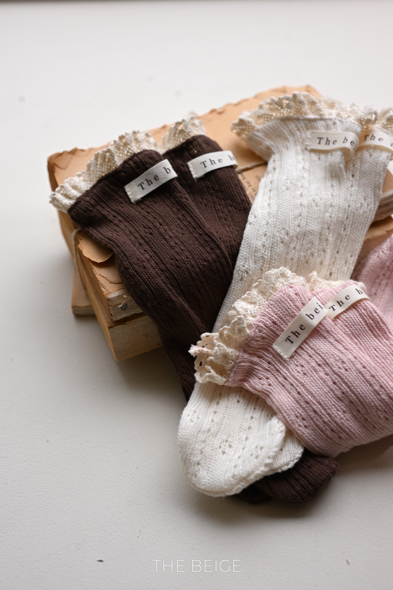 ［The beige］Autumn knee socks (baby)