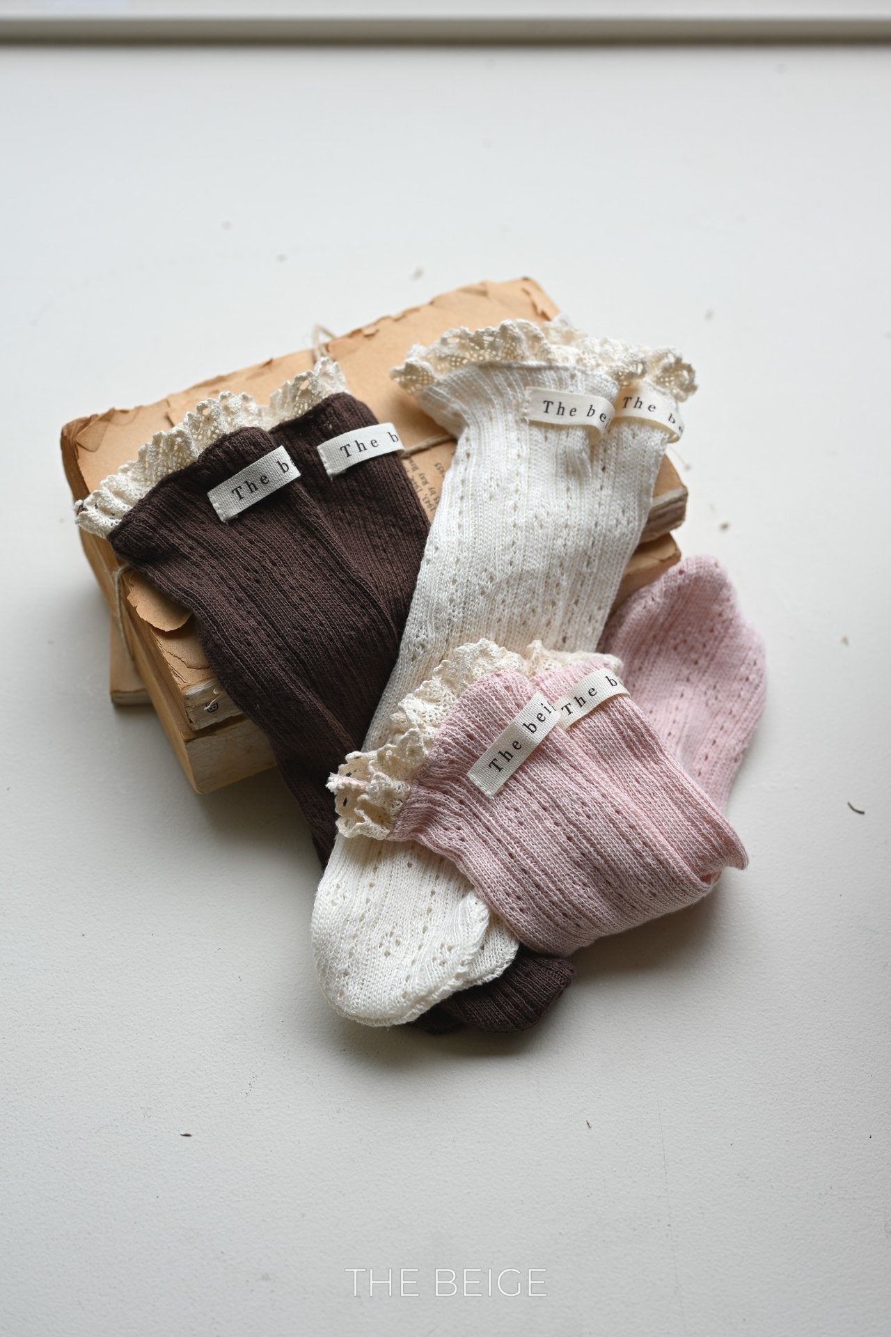 ［The beige］Autumn knee socks (baby)
