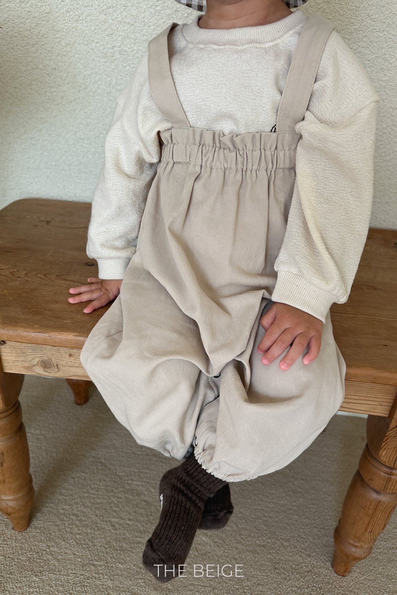 ［The beige］Suspender suit