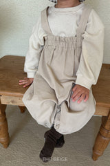 ［The beige］Suspender suit