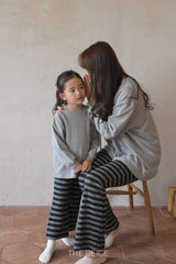 ［The beige］Stripe flare pants (kids & adult)