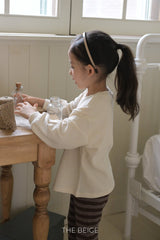 ［The beige］Stripe flare pants (kids & adult)