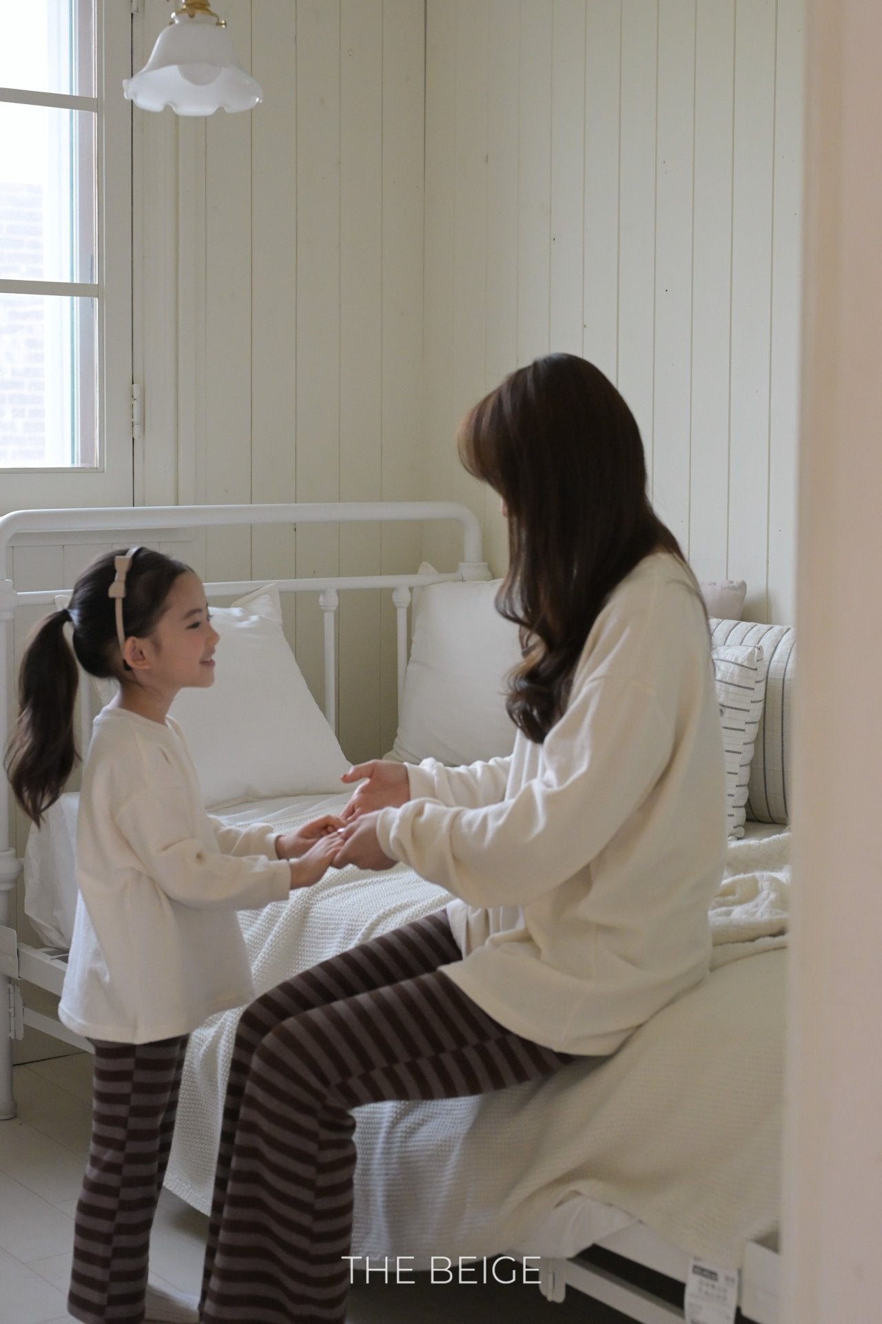 ［The beige］Stripe flare pants (kids & adult)