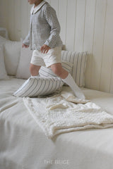 ［The beige］Sela button short pants