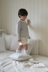 ［The beige］Sela button short pants
