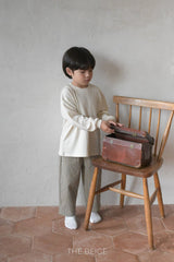 ［The beige］Pocket stripe pants