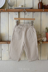 ［The beige］Pocket stripe pants