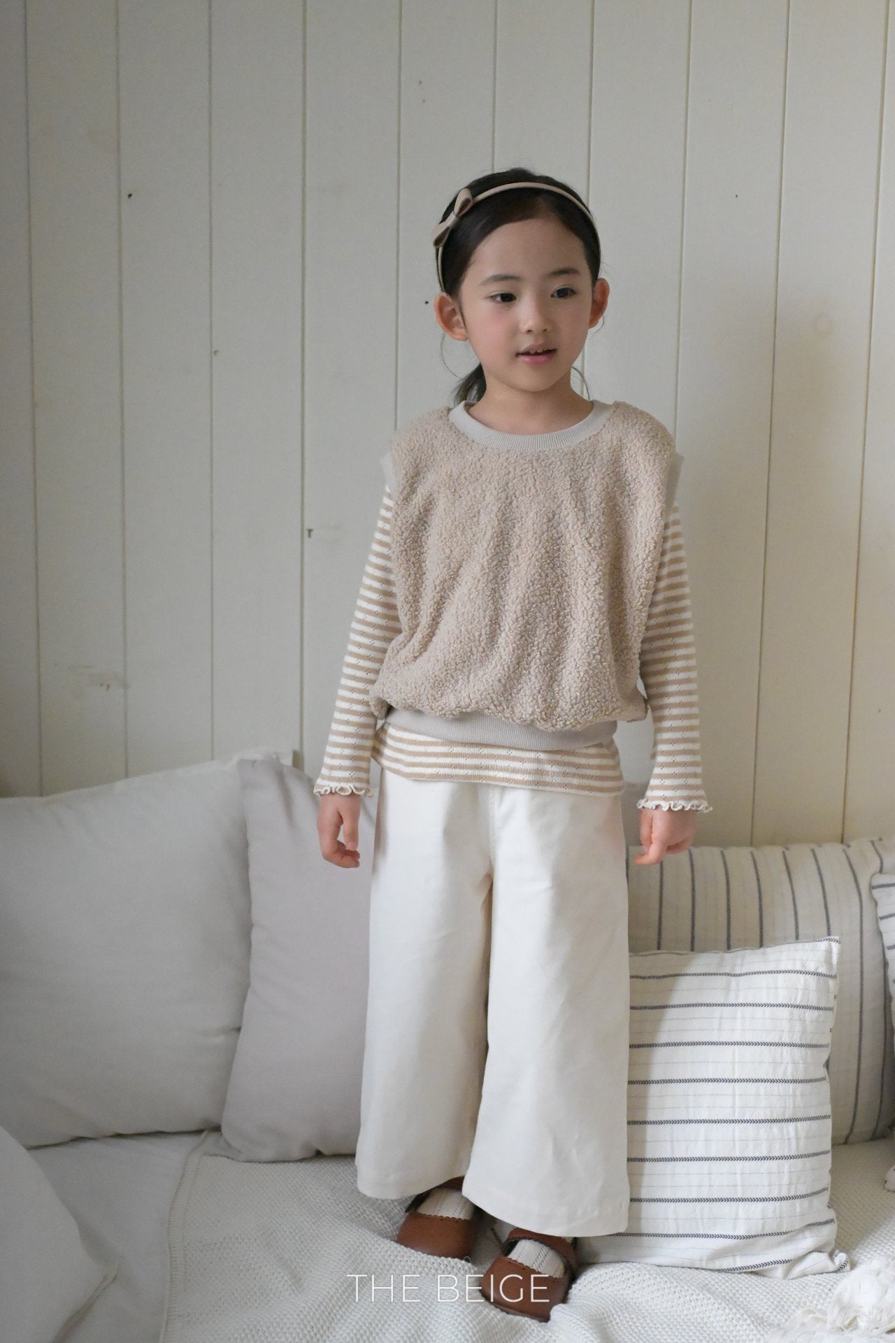 ［The beige］Bijou span pants