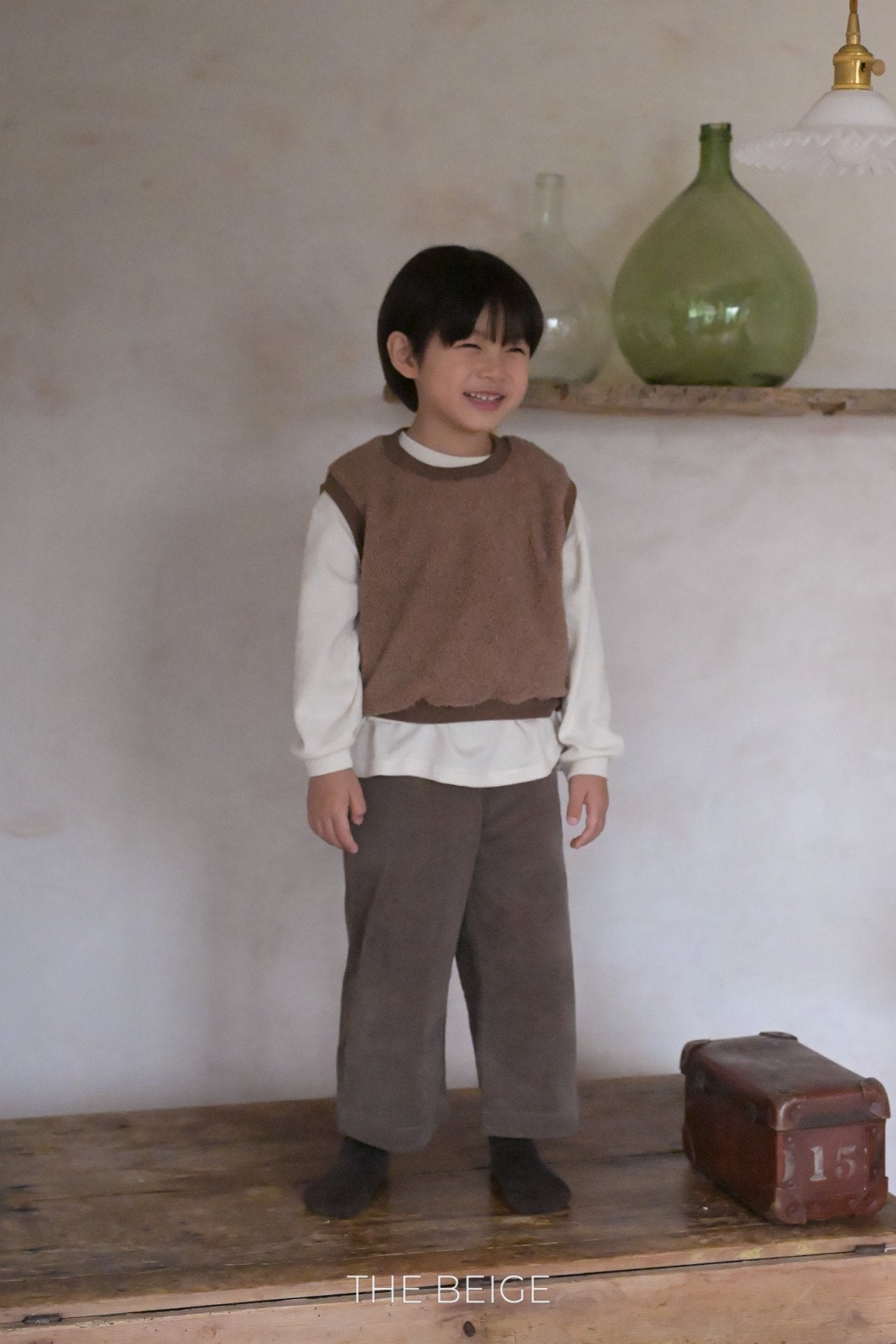 ［The beige］Bijou span pants
