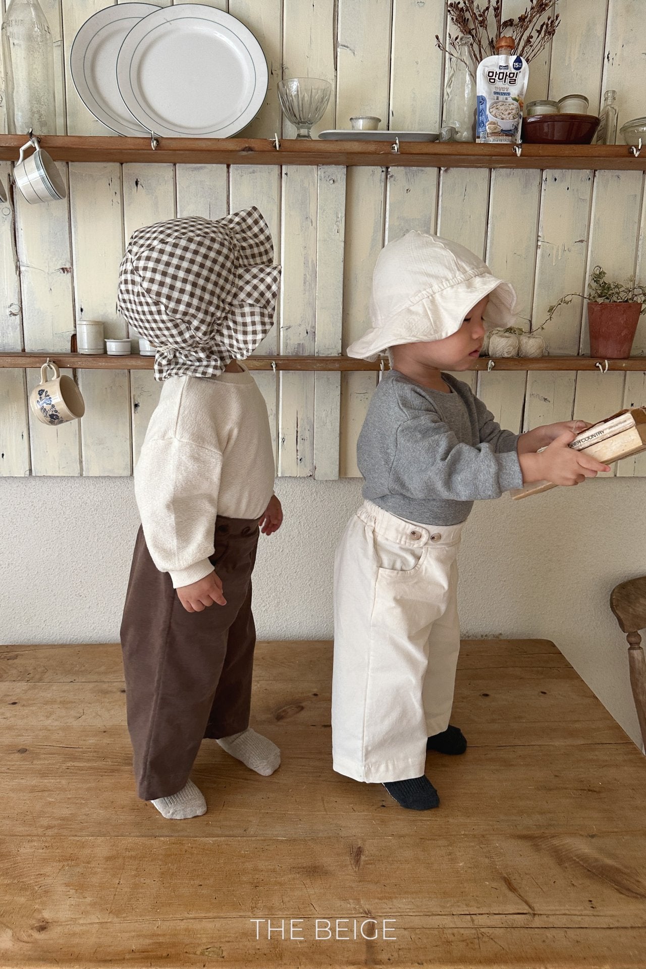 ［The beige］Bijou span pants