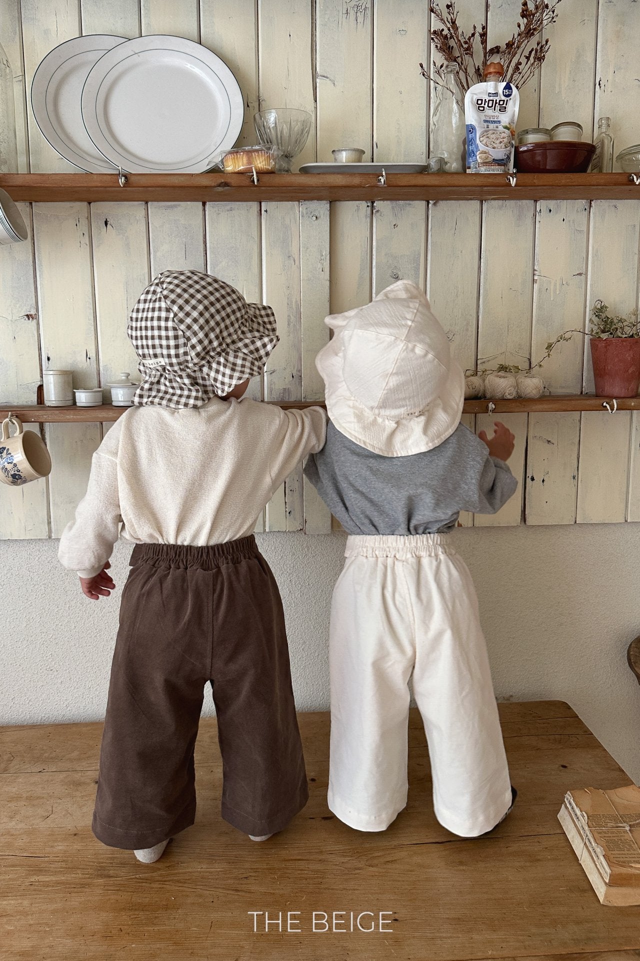 ［The beige］Bijou span pants