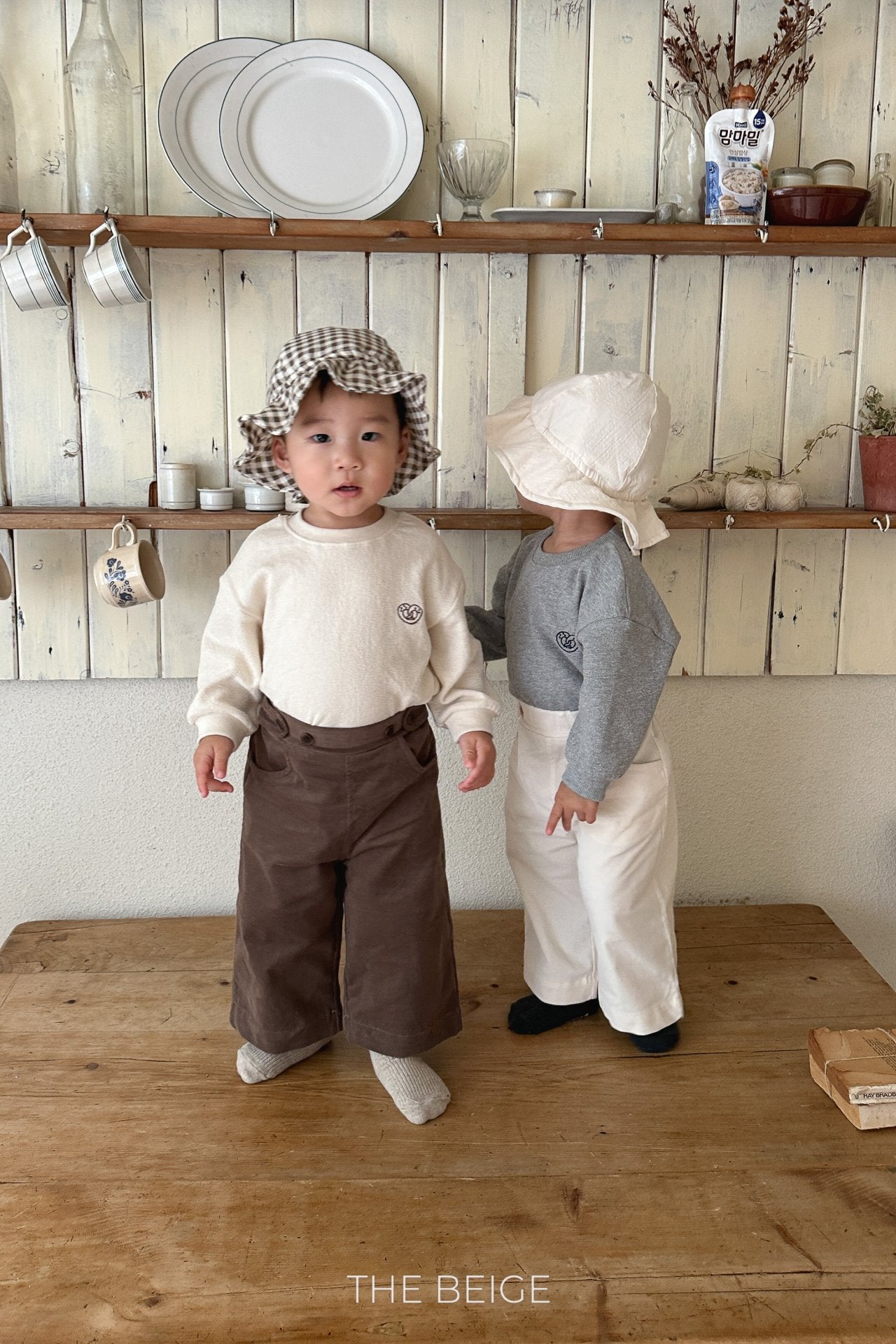 ［The beige］Bijou span pants