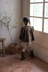 ［The beige］Retro short pants