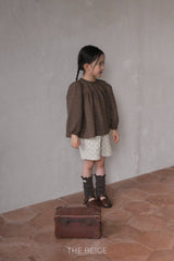 ［The beige］Retro short pants