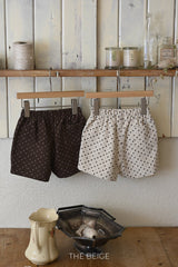 ［The beige］Retro short pants