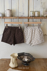 ［The beige］Retro short pants
