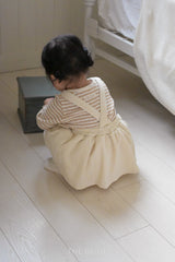 ［The beige］Corduroy suspender suit