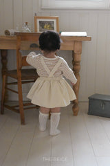 ［The beige］Corduroy suspender suit
