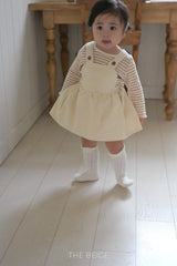 ［The beige］Corduroy suspender suit