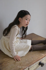 ［The beige］Corduroy suspender one-piece