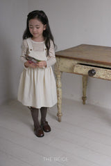 ［The beige］Corduroy suspender one-piece