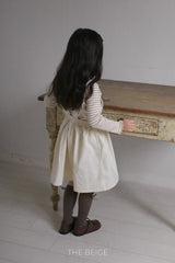［The beige］Corduroy suspender one-piece