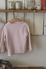 ［The beige］Mellow half neck tee