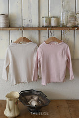 ［The beige］Mellow half neck tee