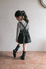 ［The beige］Stripe eyelet tee (kids)