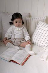 ［The beige］Collar frill blouse