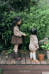 ［The beige］Collar frill blouse