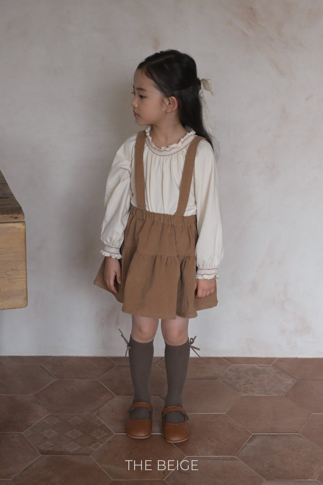［The beige］Smock blouse