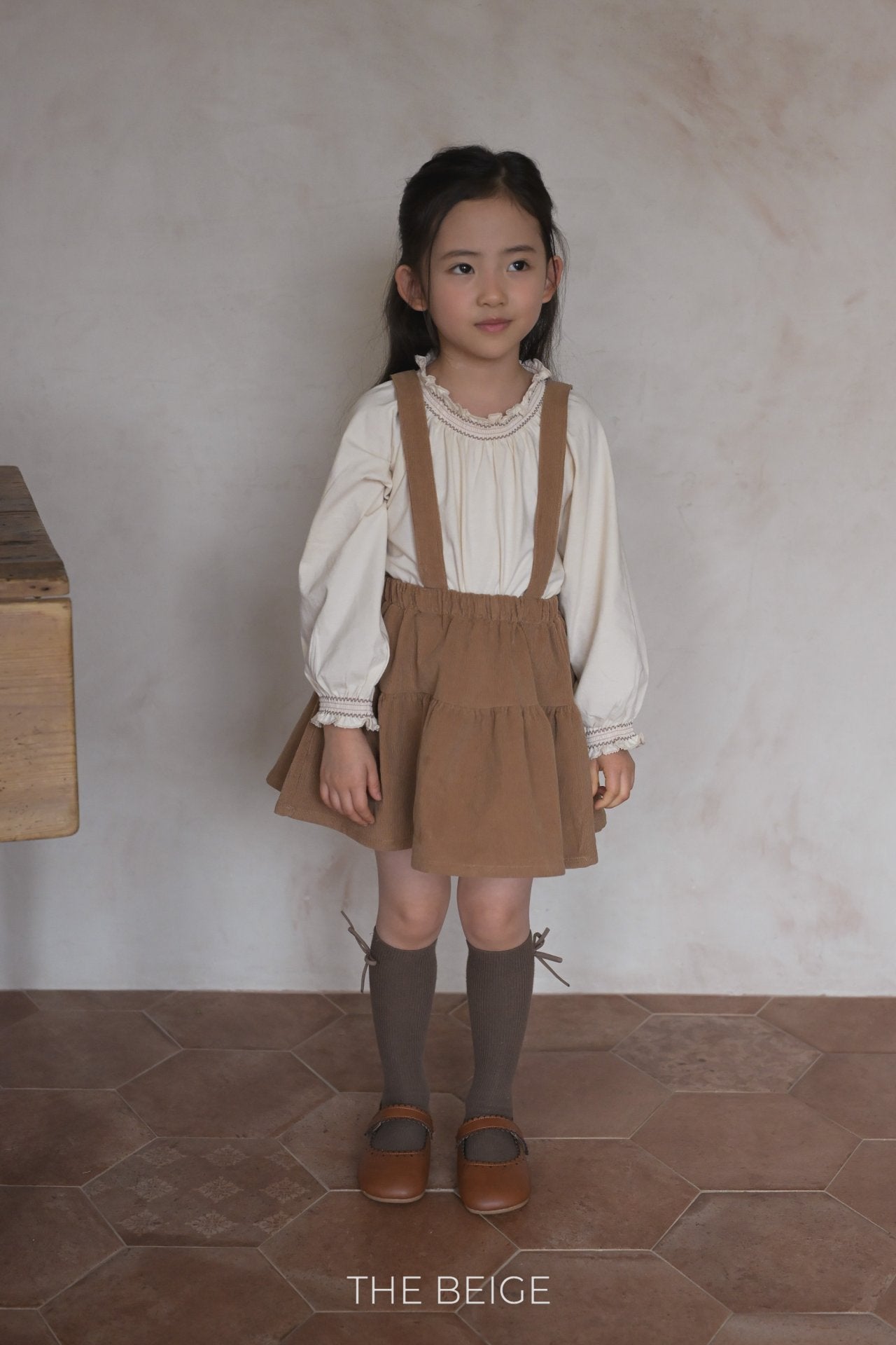 ［The beige］Smock blouse