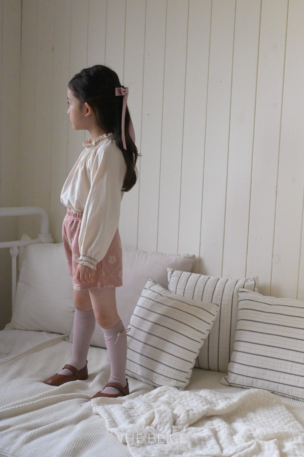 ［The beige］Smock blouse