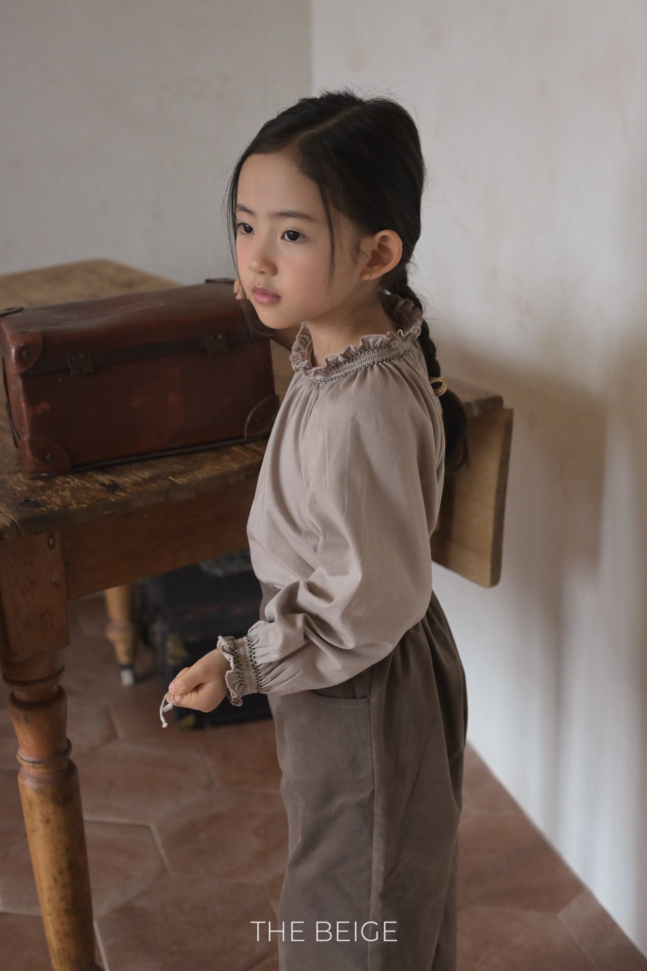 ［The beige］Smock blouse