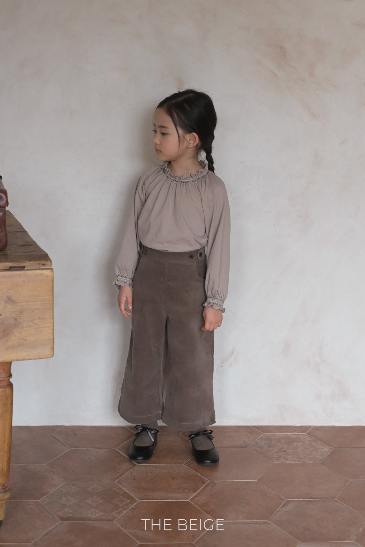 ［The beige］Smock blouse